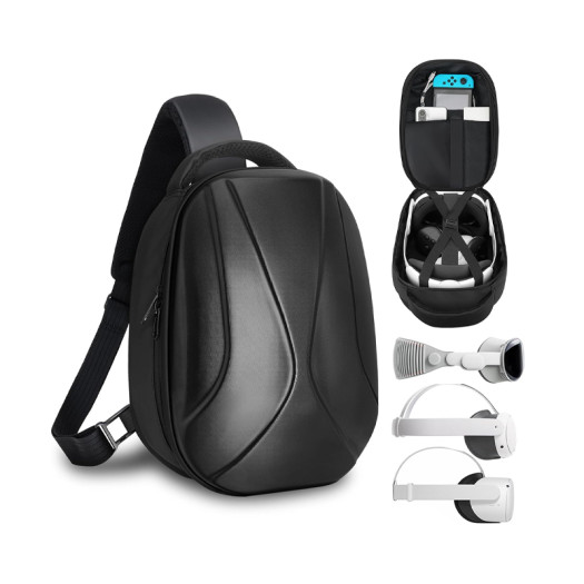 Quest 3 Carrying Case Compitable with Meta Quest 3/Quest 2/Vision Pro VR Headset, Expand Capacity for Elite Head Strap and Controller Accessories, Ultra Unique Design for Comfort Travel